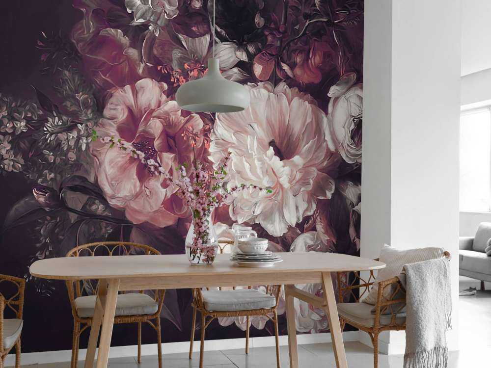 Bouquet with lilac red