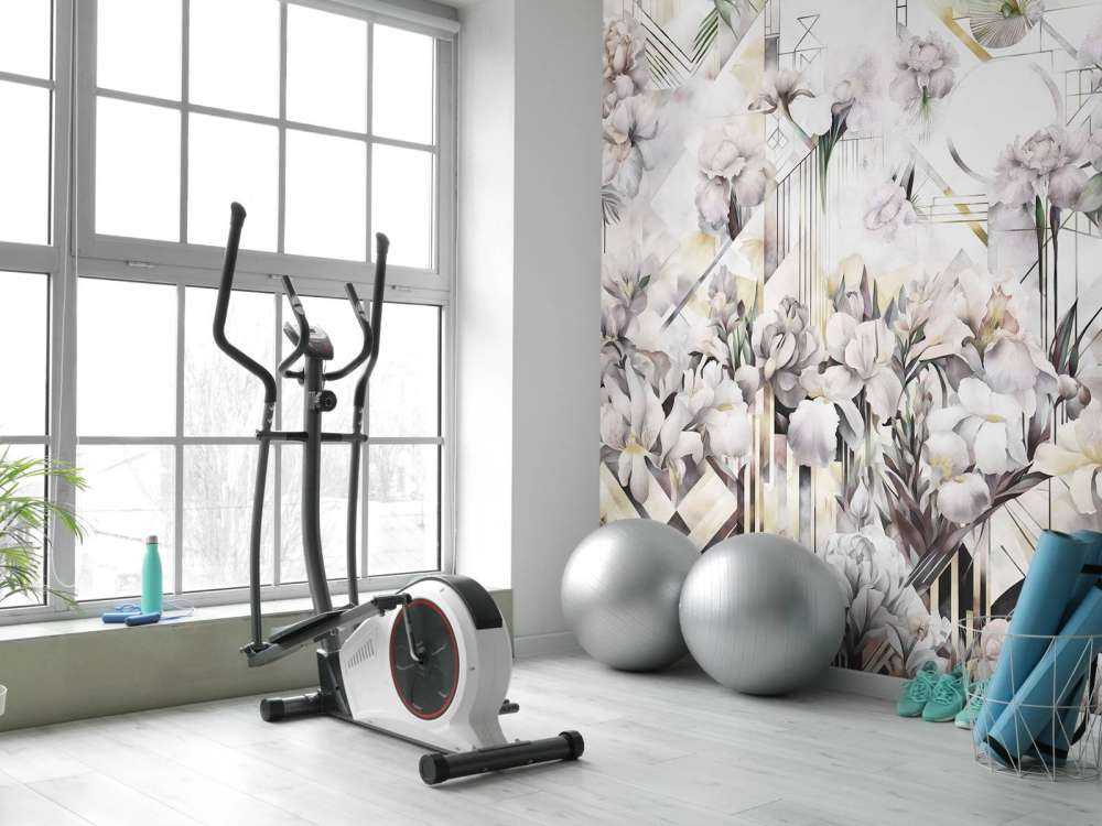 Huge Watercolor Irises Beige