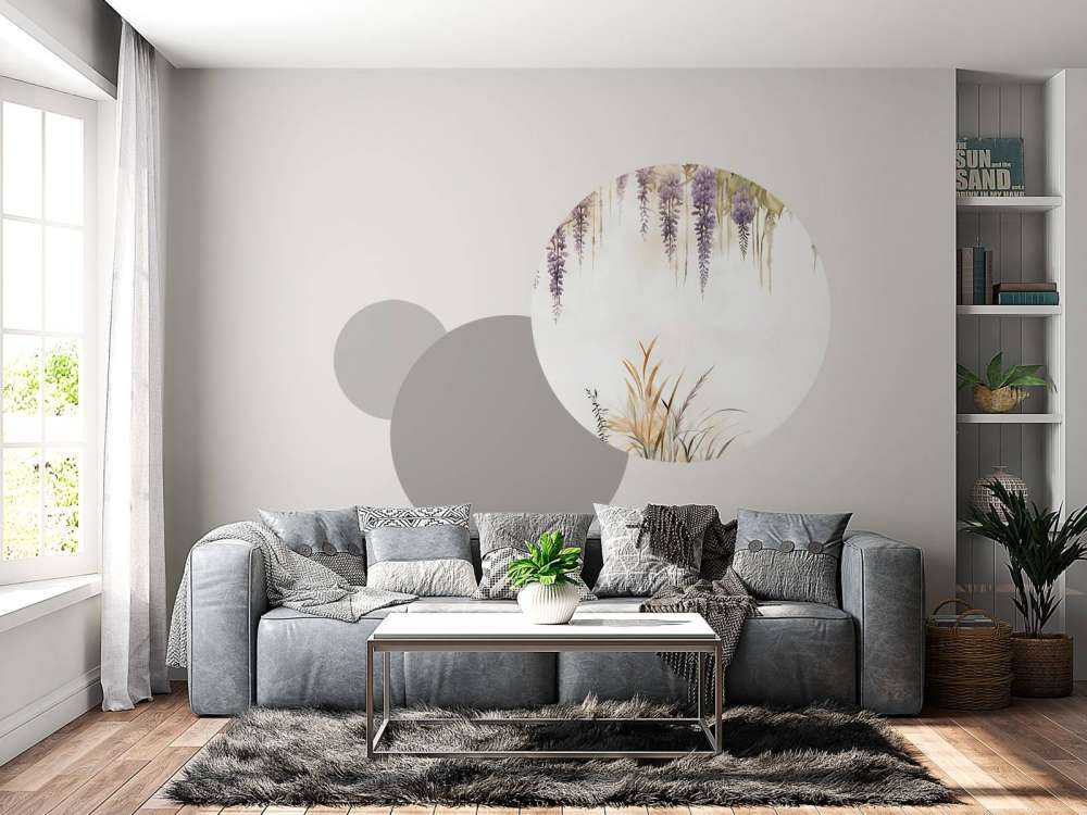 Wisteria and Field Grasses Blue