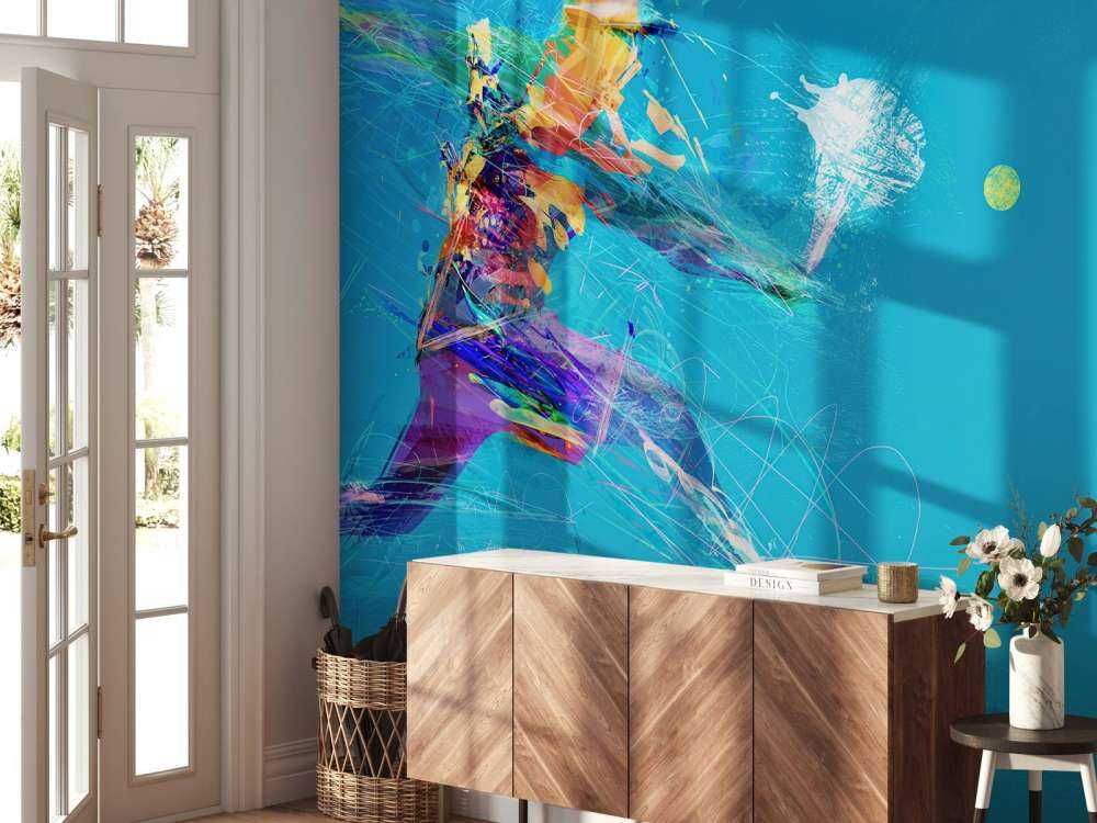 Illustrated tennis player 