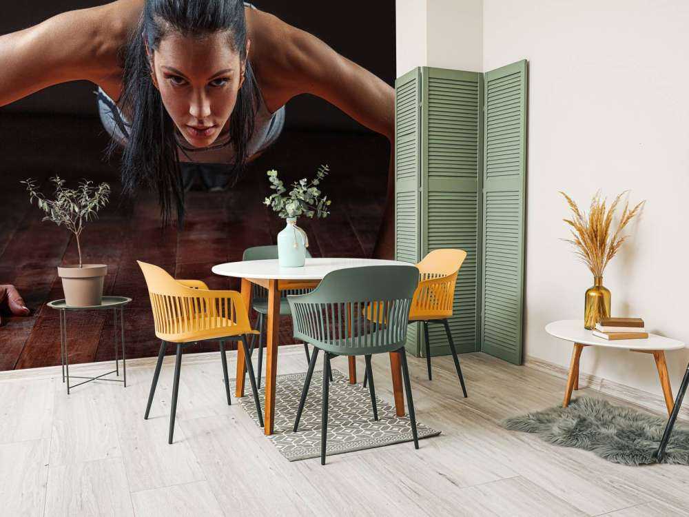 Woman doing push-ups