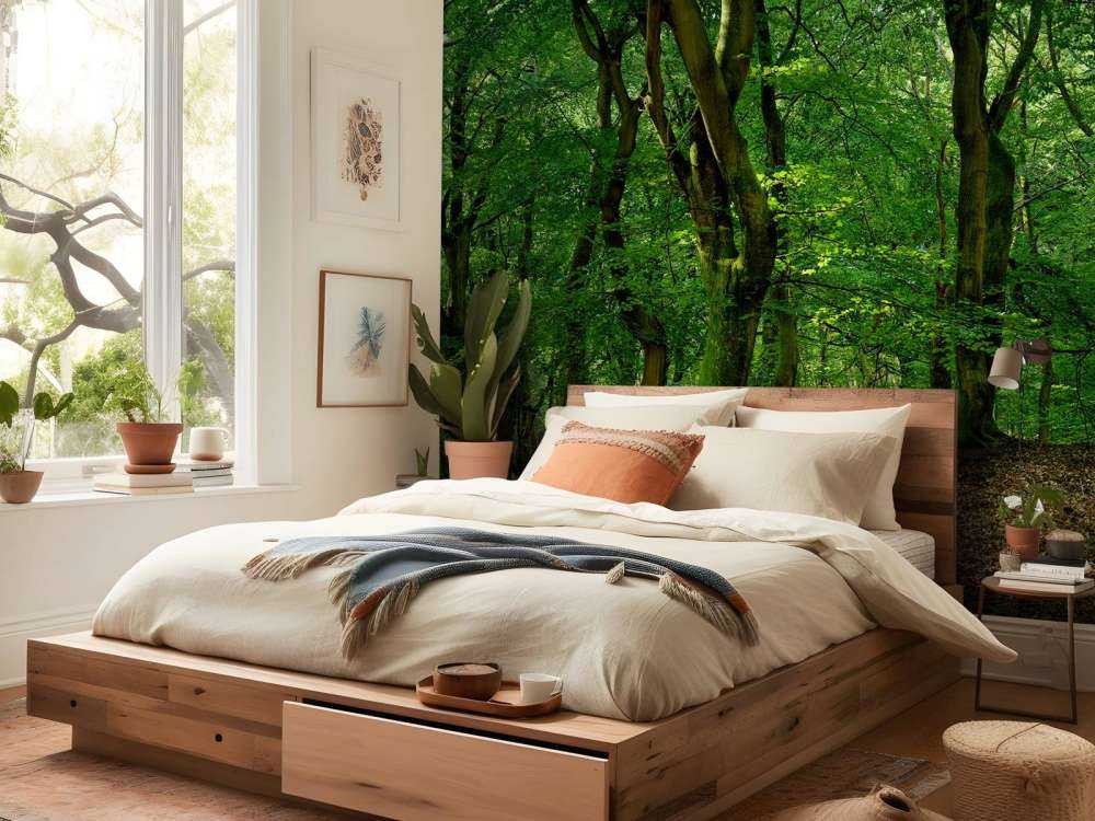 Trees with green leaves 