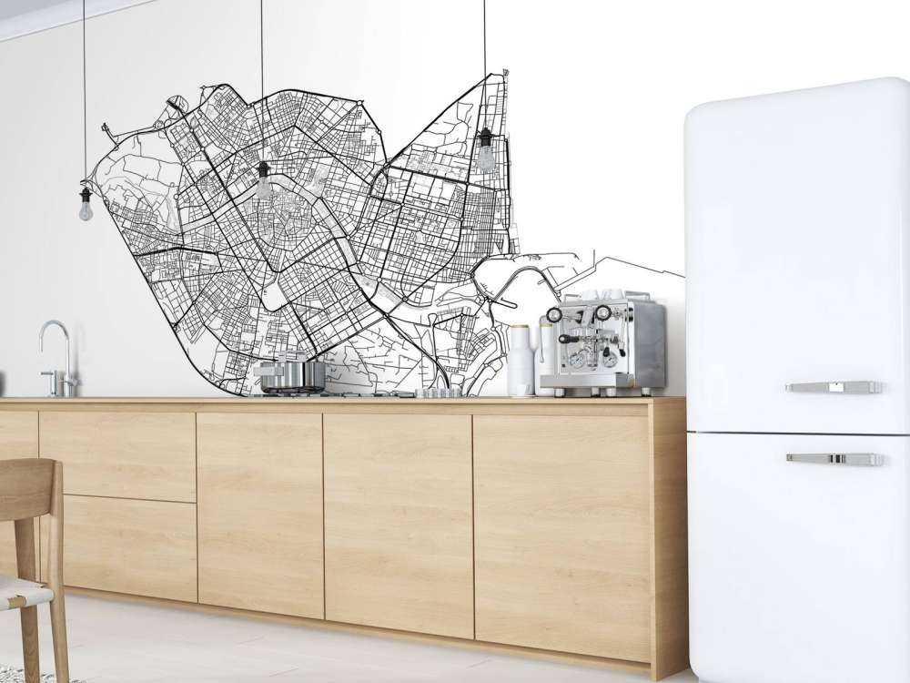 Map of Valencia, white 