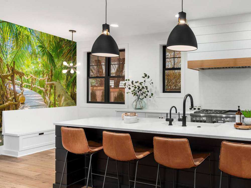 Tropical jungle bridge