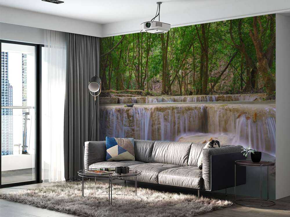 Waterfall in deep rainforest