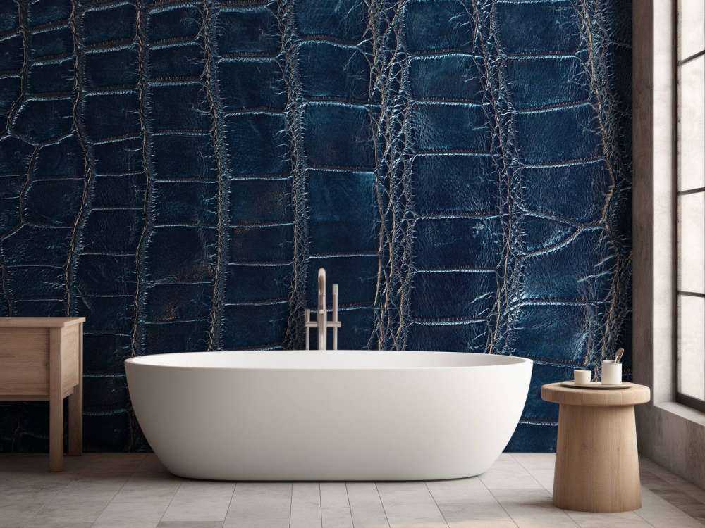 Shiny crocodile skin