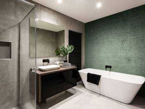 Green concrete wall