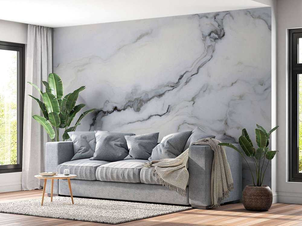 White curly marble