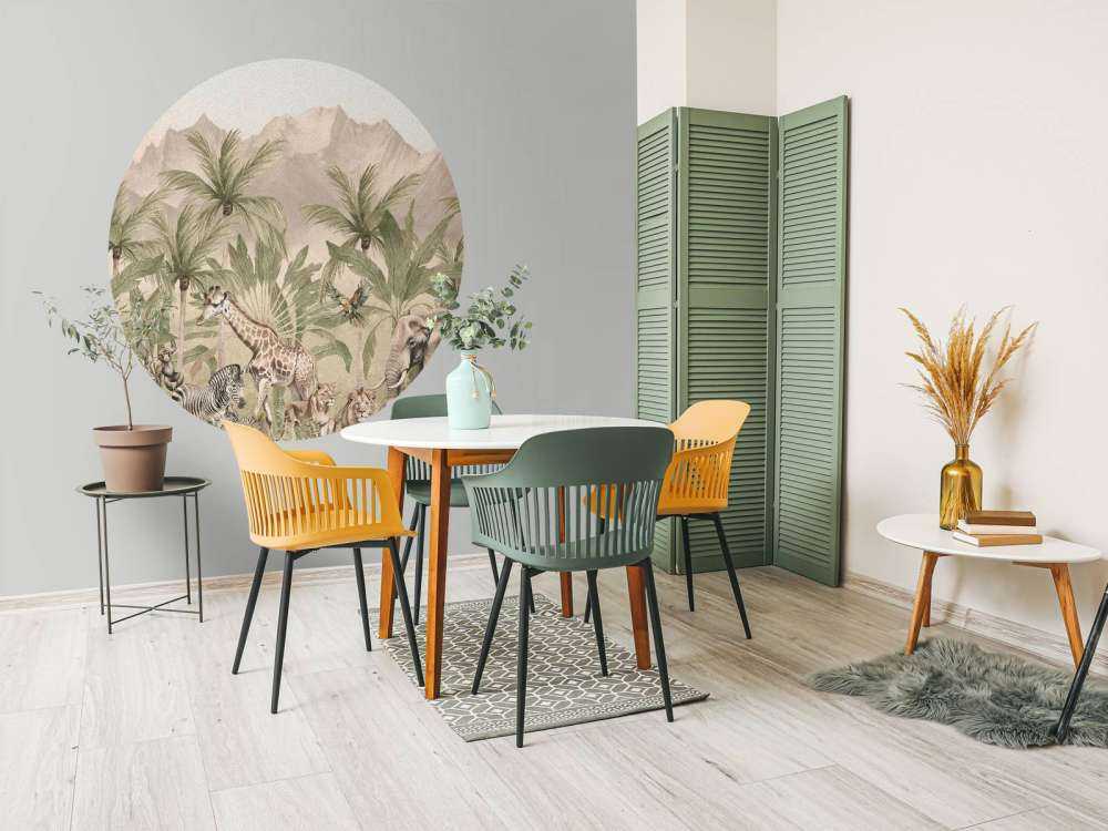 Mountain scenery with animals