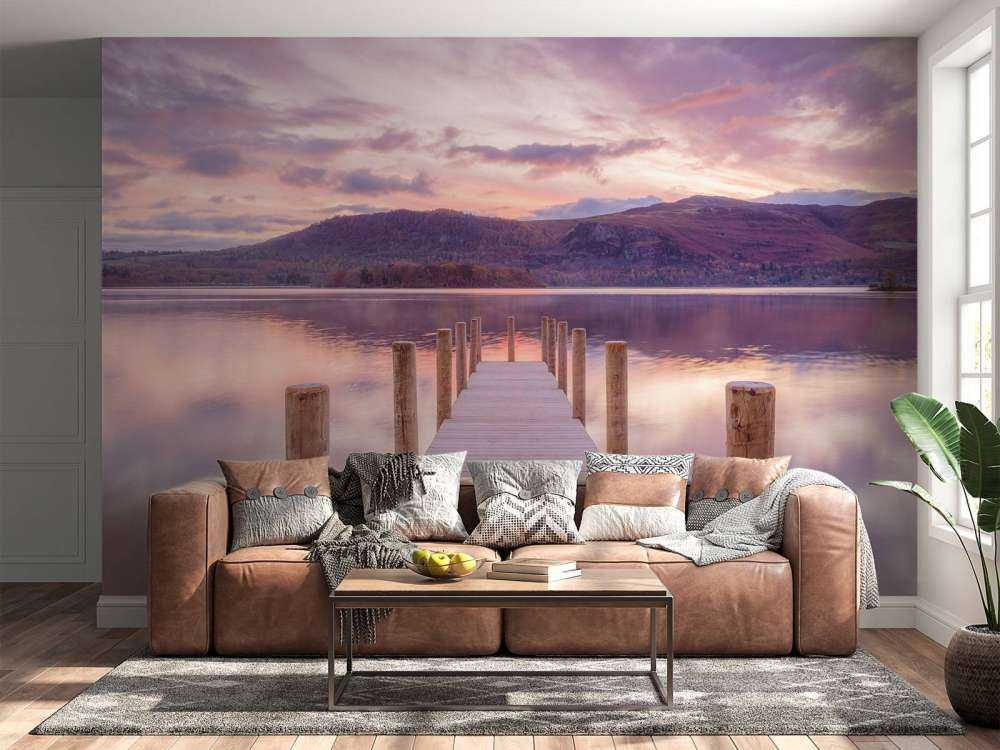 Wooden jetty at sunset