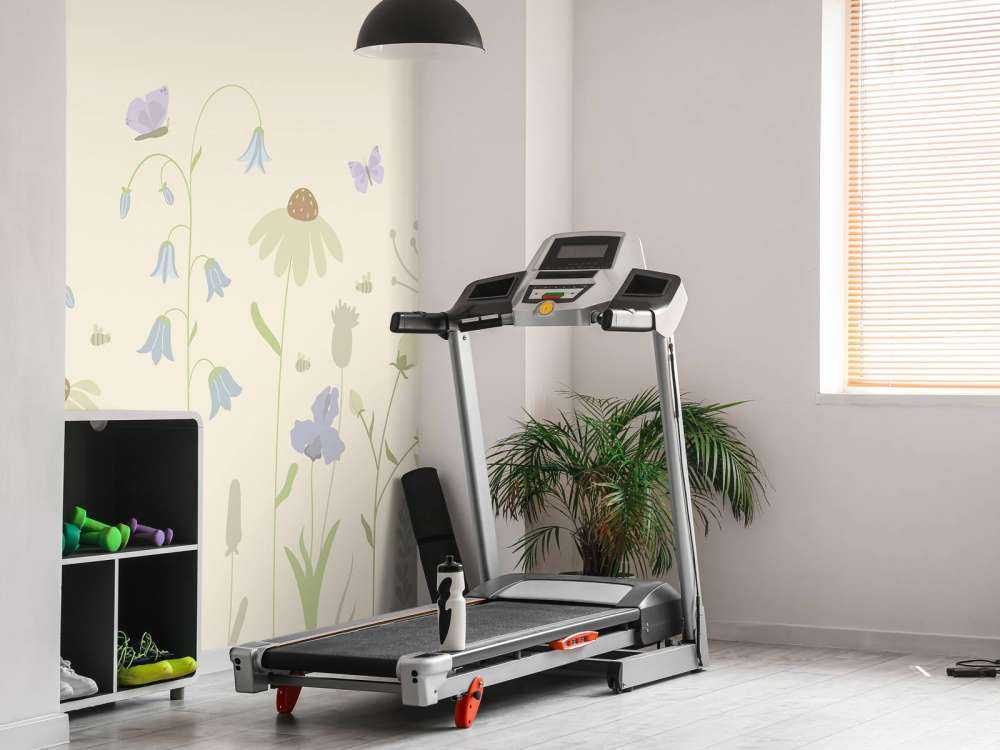 Flower field high with butterflies sand, old pink, green and lilac