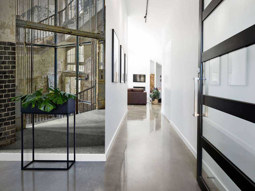 Old lift shaft with stairs