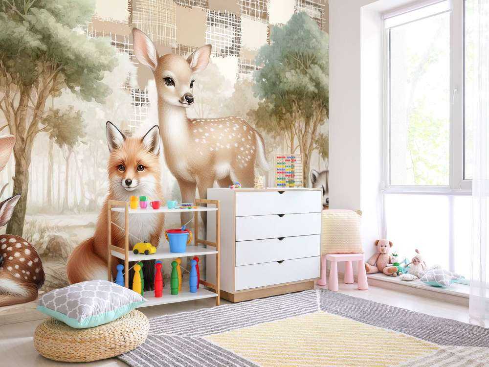 Wild animals in warm tones