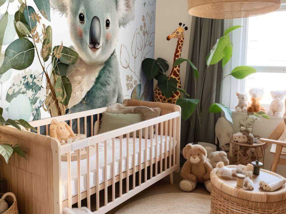 Cute koala in eucalyptus