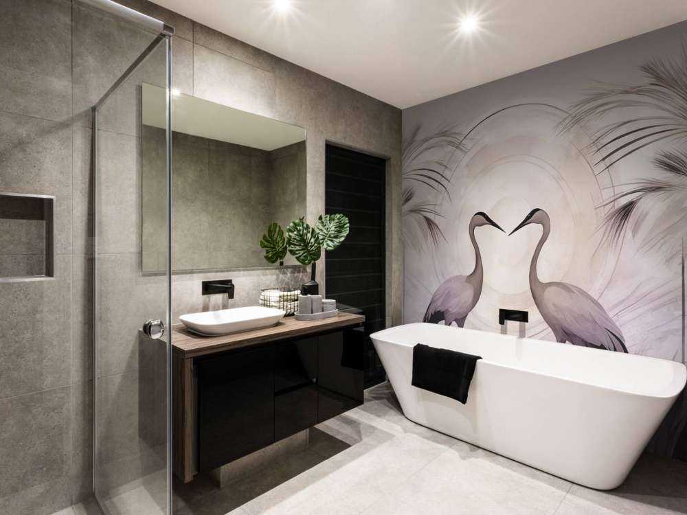 Cranes at Sunset Grey