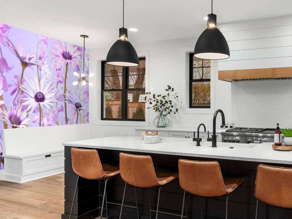 Colourful purple flowers