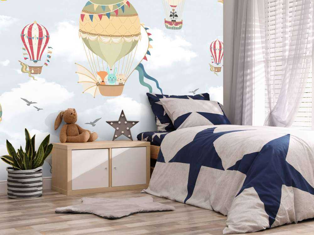 Animals in hot air balloons