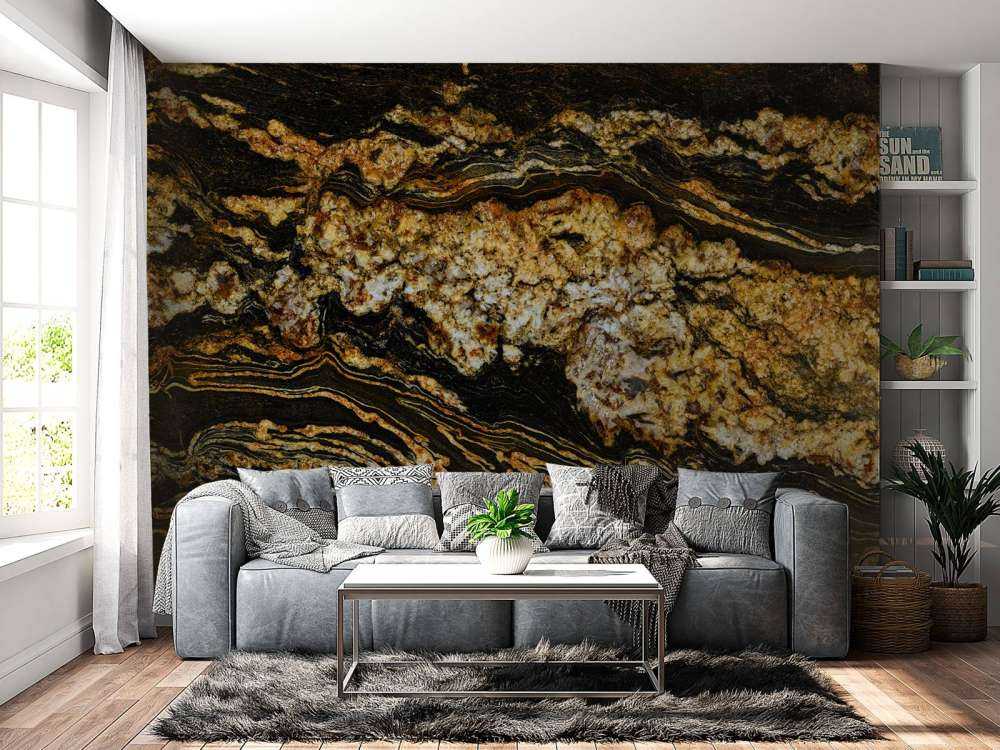Black gold marble
