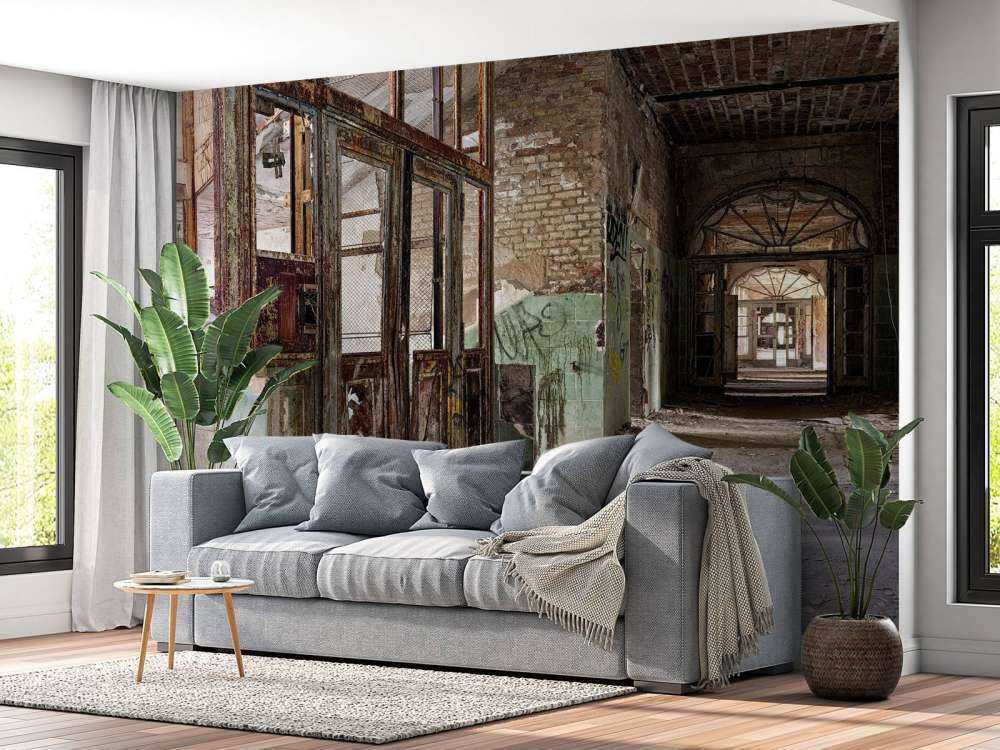 Stairwell in abandoned building