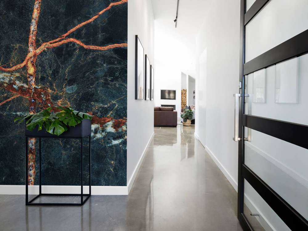 Blue marble with copper colour