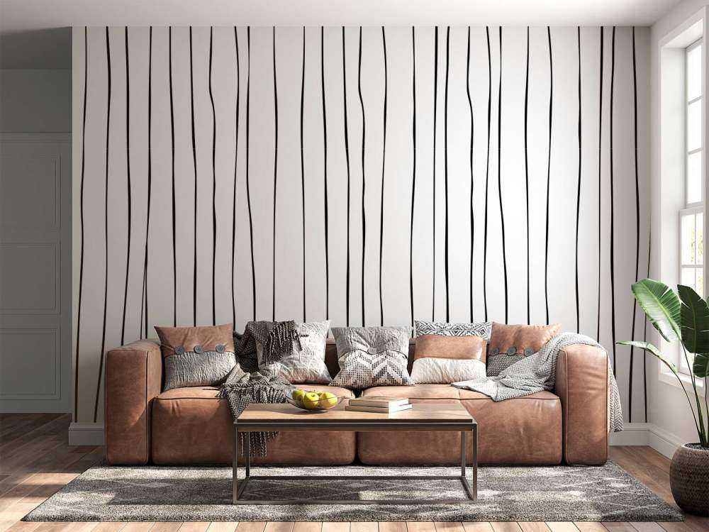 Abstract lines in black and white