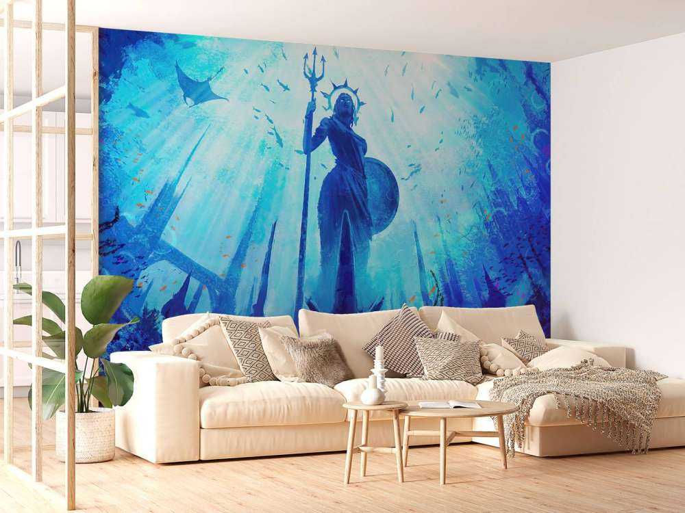 Greek goddess in the underwater world