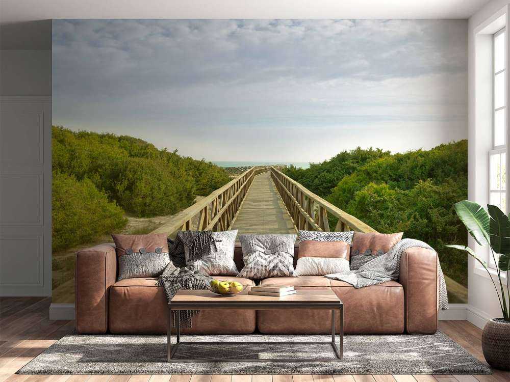 Scaffolding to the beach