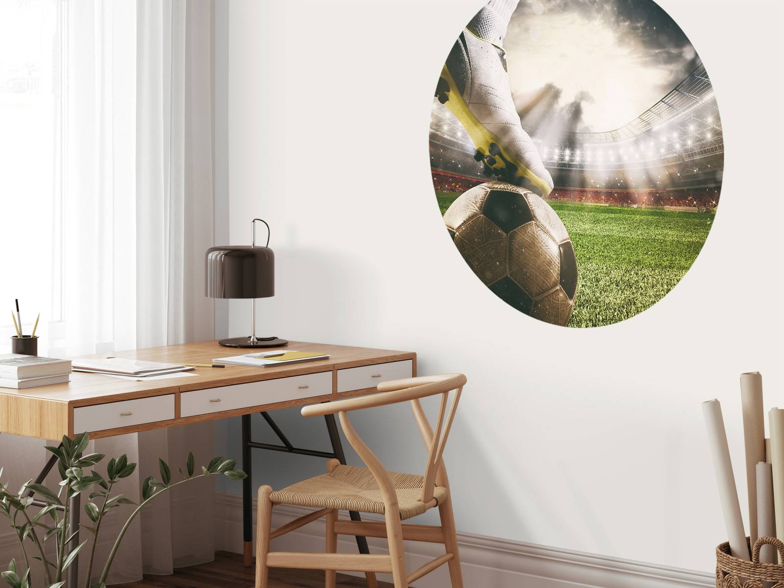 Football player in stadium