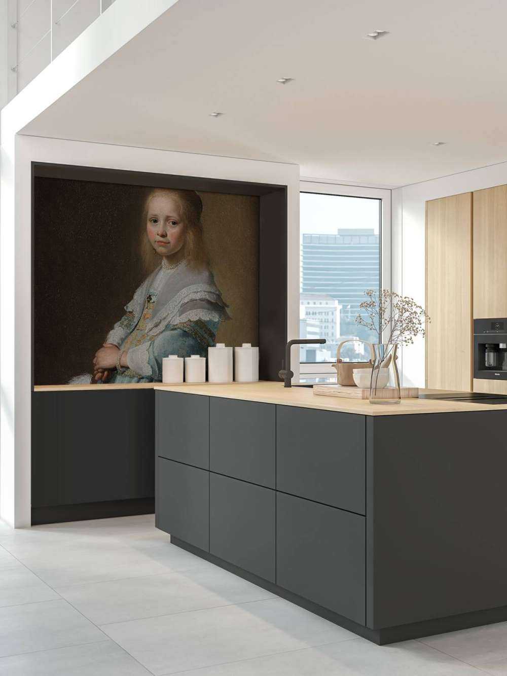 Portrait of a girl in blue