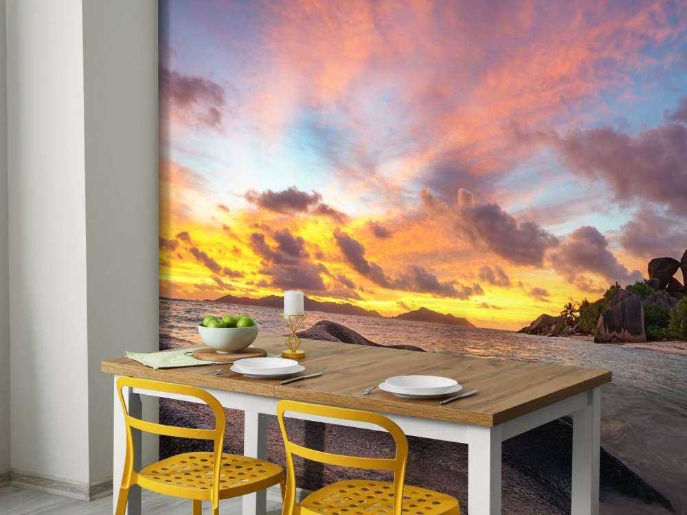 Sunset on tropical beach