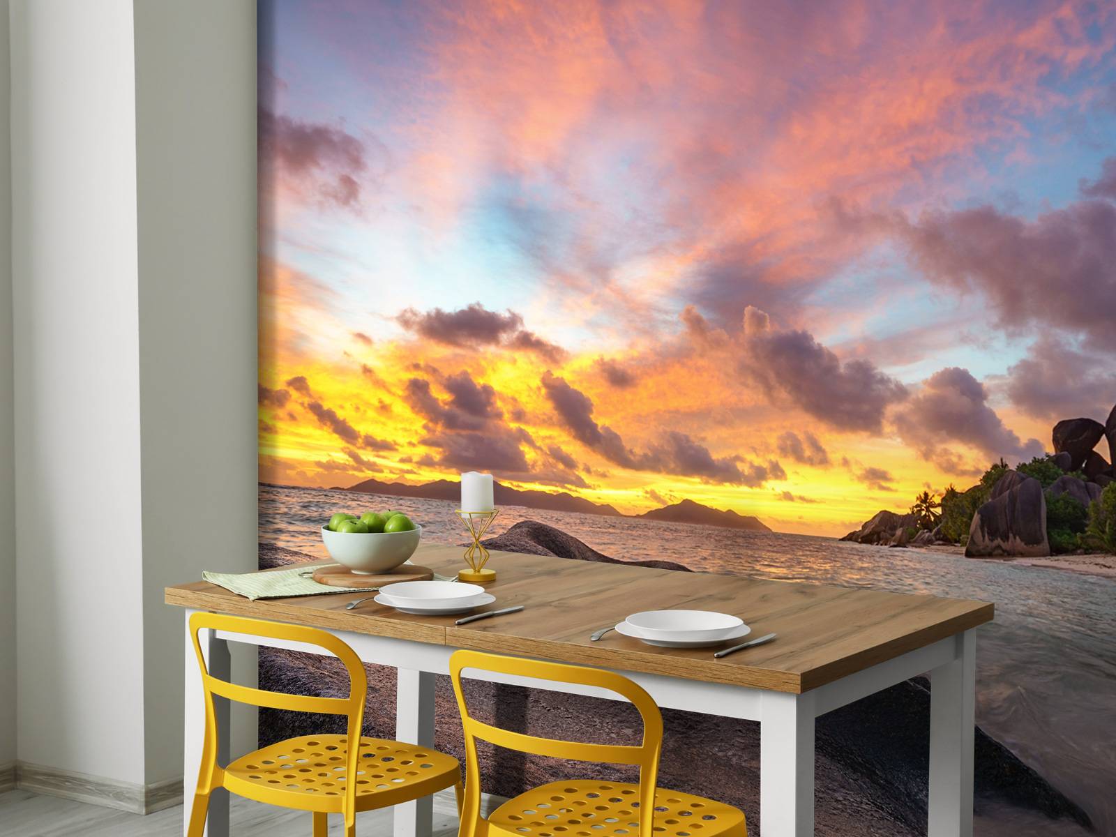 Sunset on tropical beach