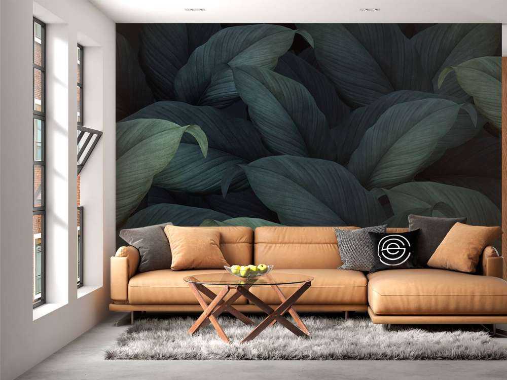 Tropical green leaves