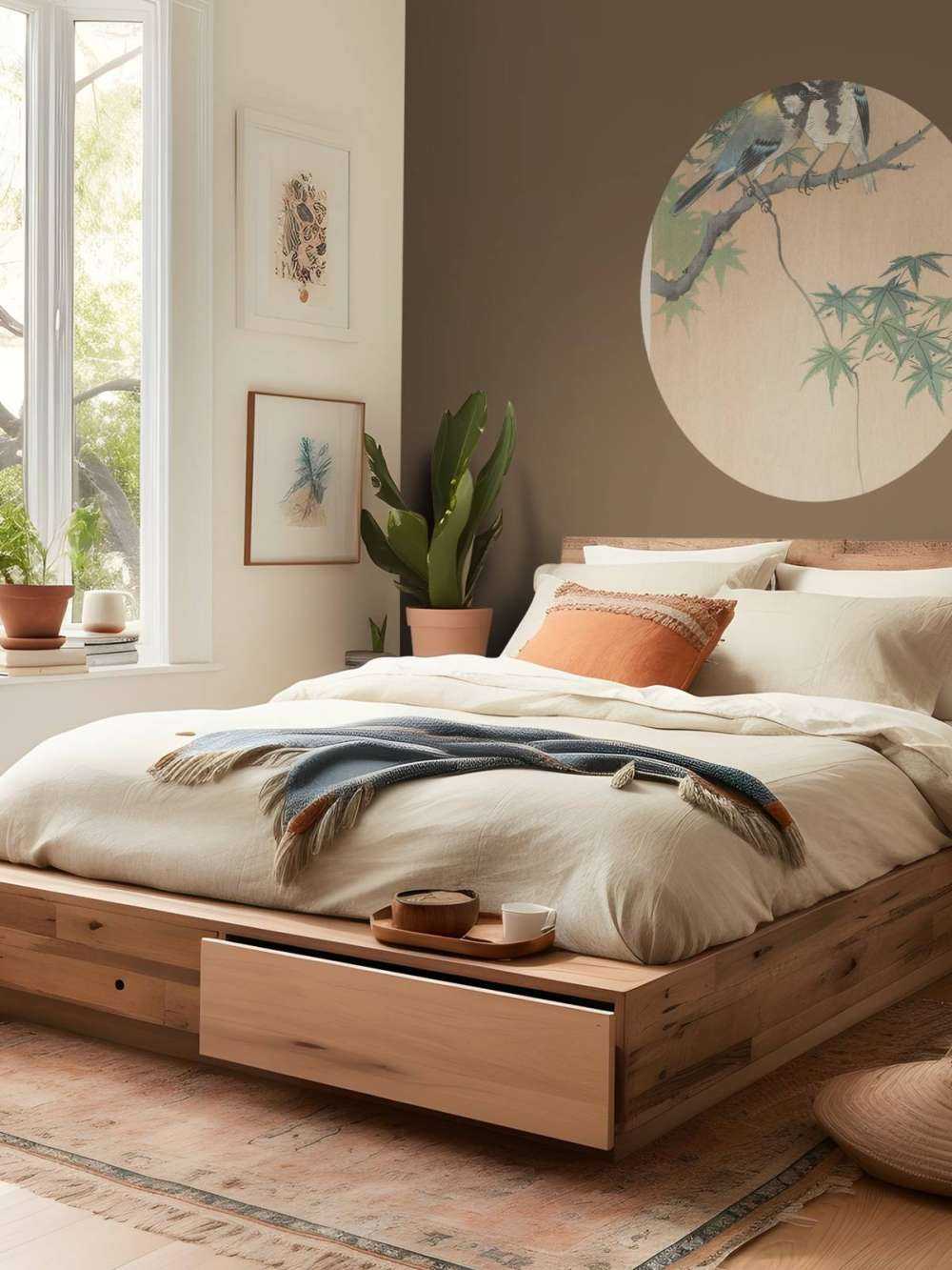 Great tits on maple branch