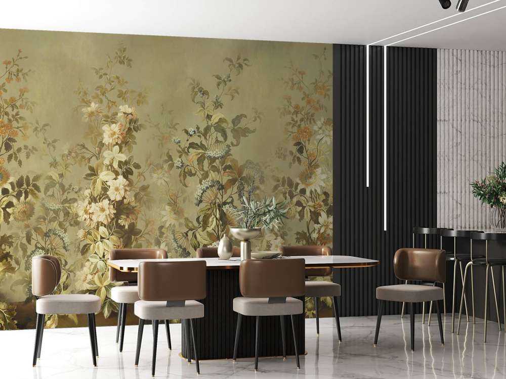 Vintage Olive Green Clematis