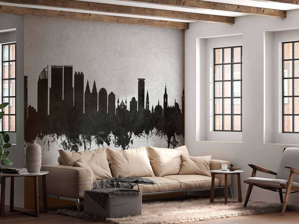 Watercolor skyline, The Hague