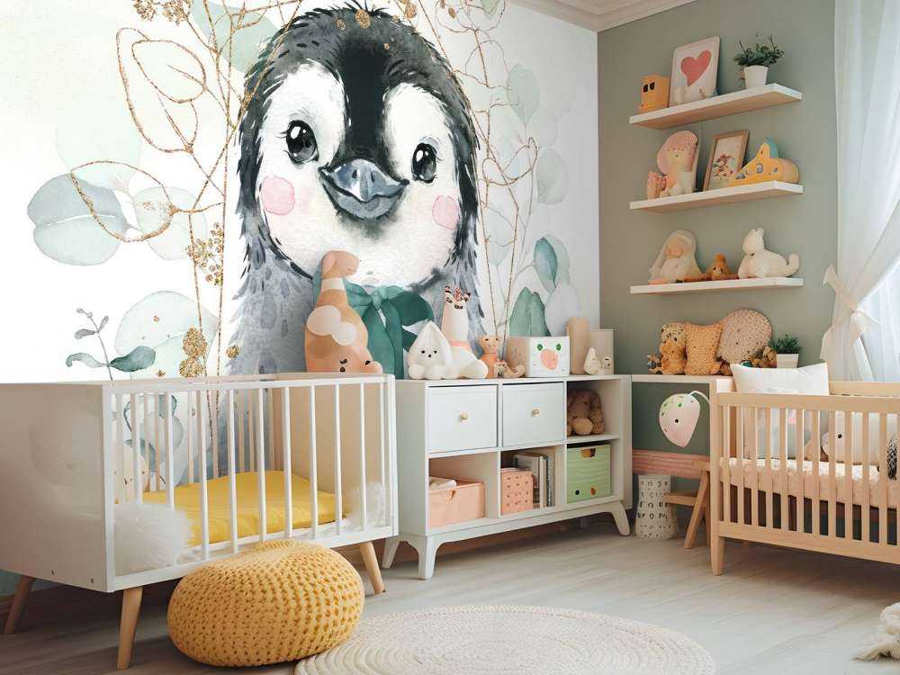 Little penguin and green bow