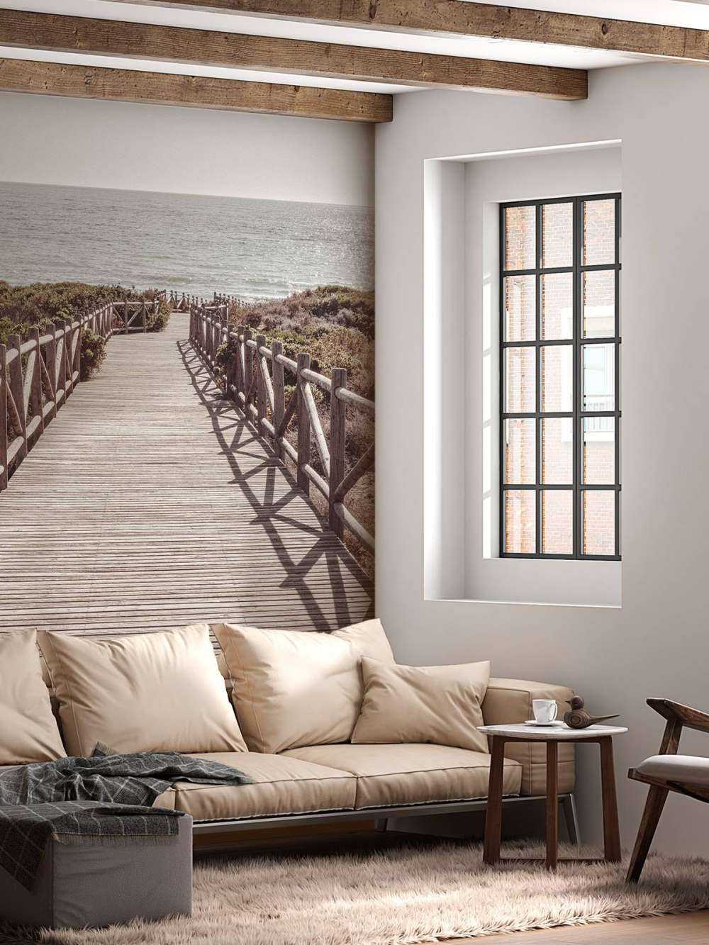 Beach foothbridge