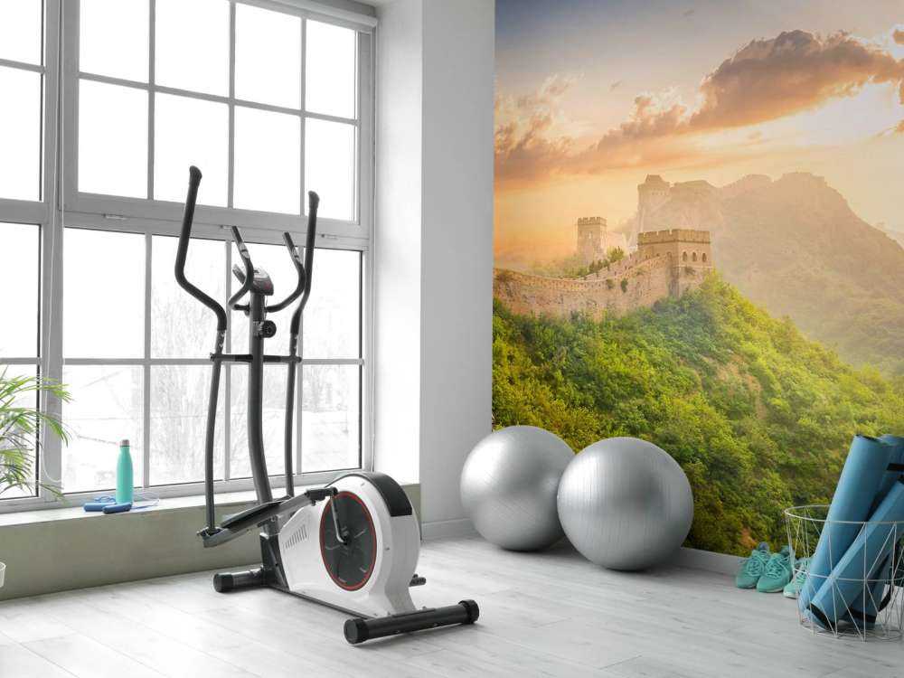 Chinese muur bij zonsopkomst