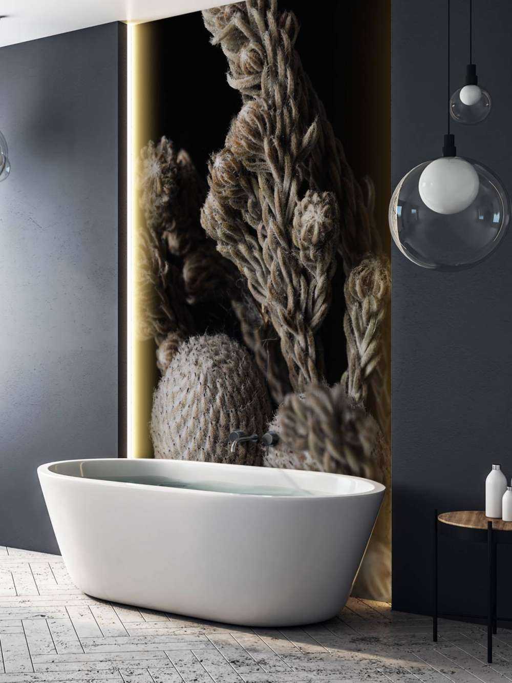 Close-up planten op zwart achtergrond