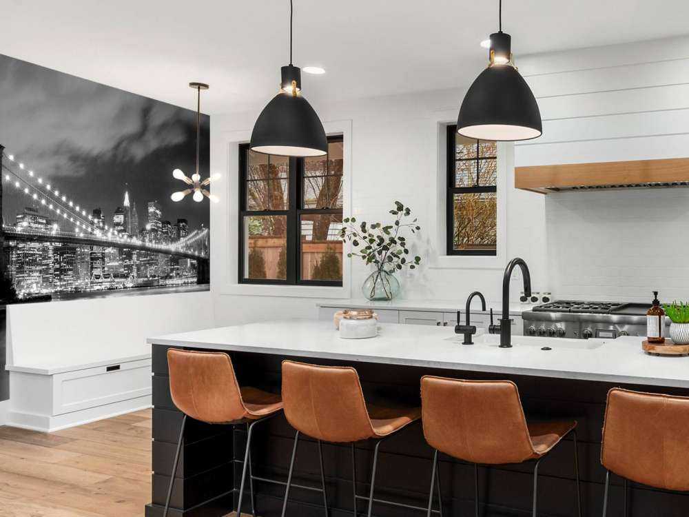 Brooklyn Bridge in zwart-wit