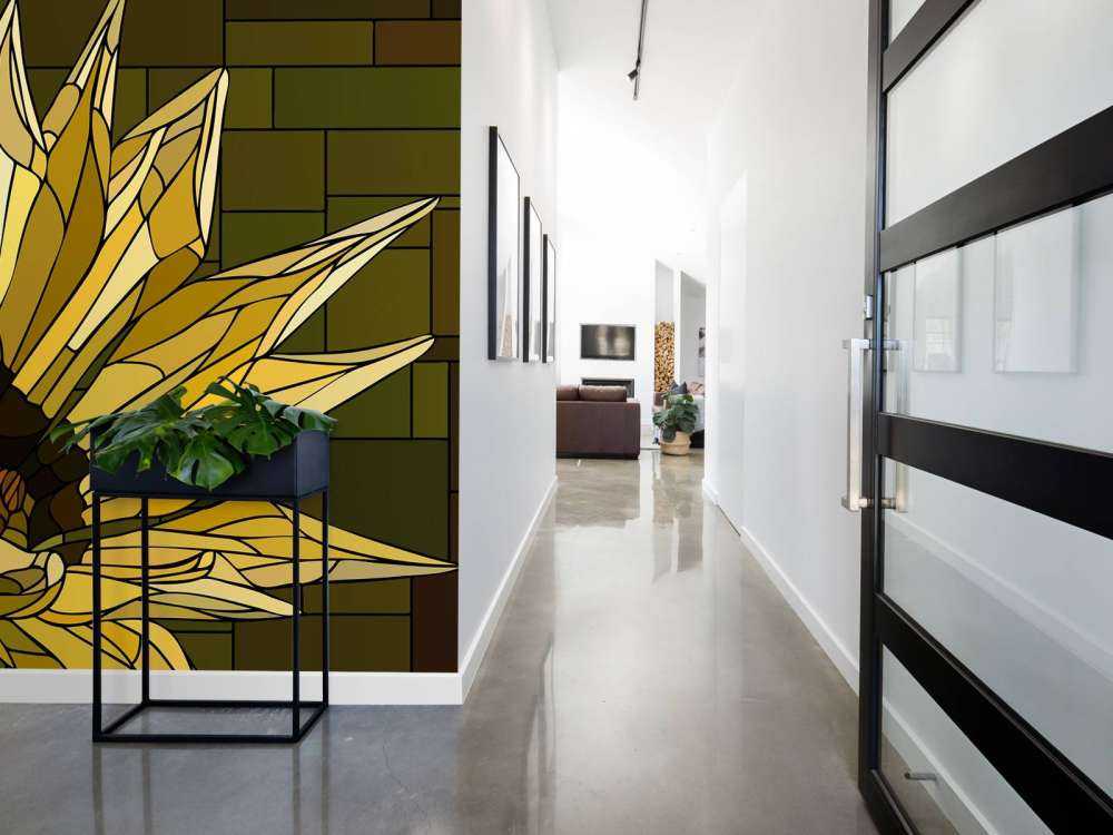 Yellow gazania in bloom