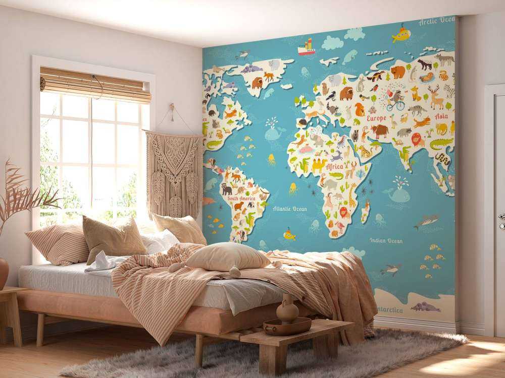 Illustratie wereldkaart