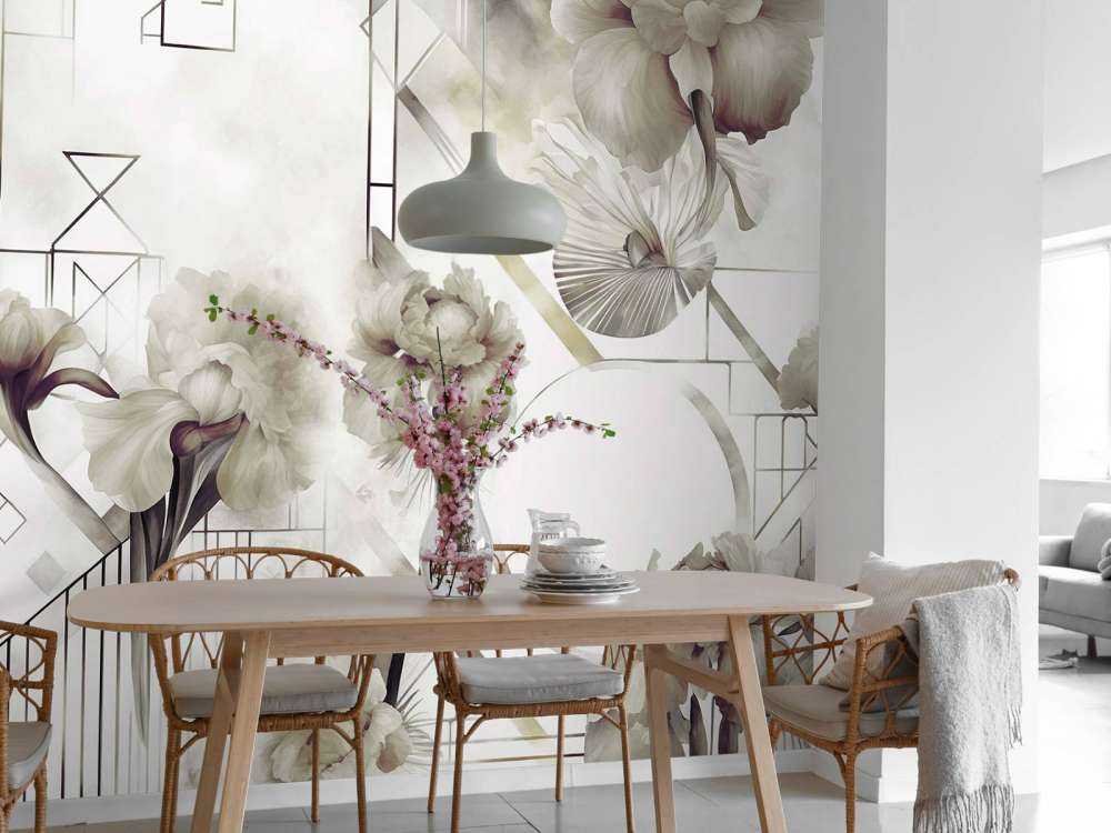 Watercolor Geometry Green