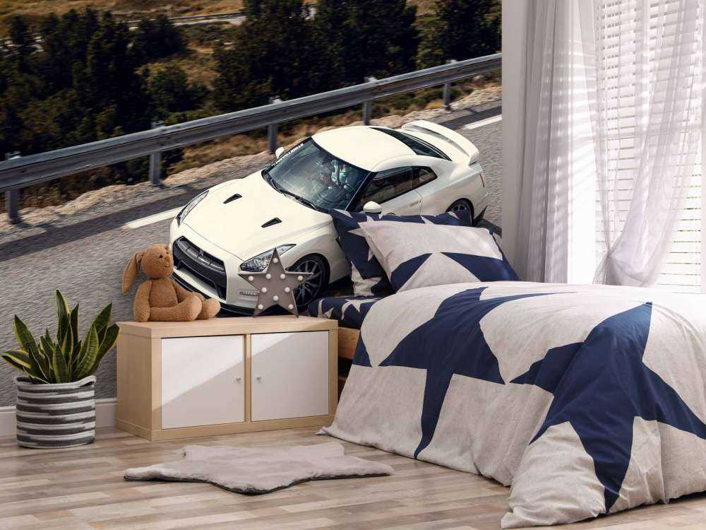 Nissan GT-R on mountain road