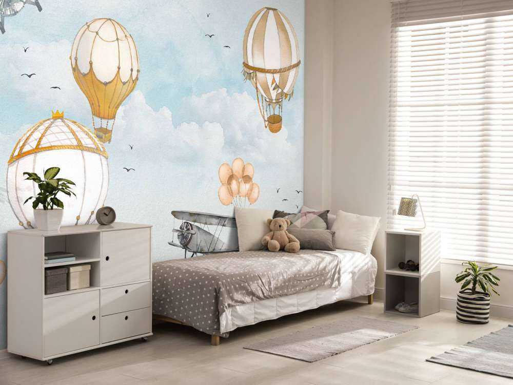 Hot air balloons watercolour