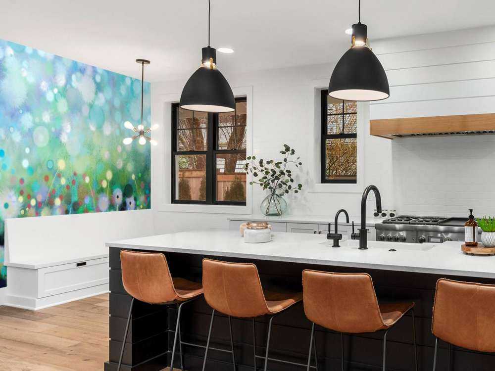 Abstracte bloemen aquarel