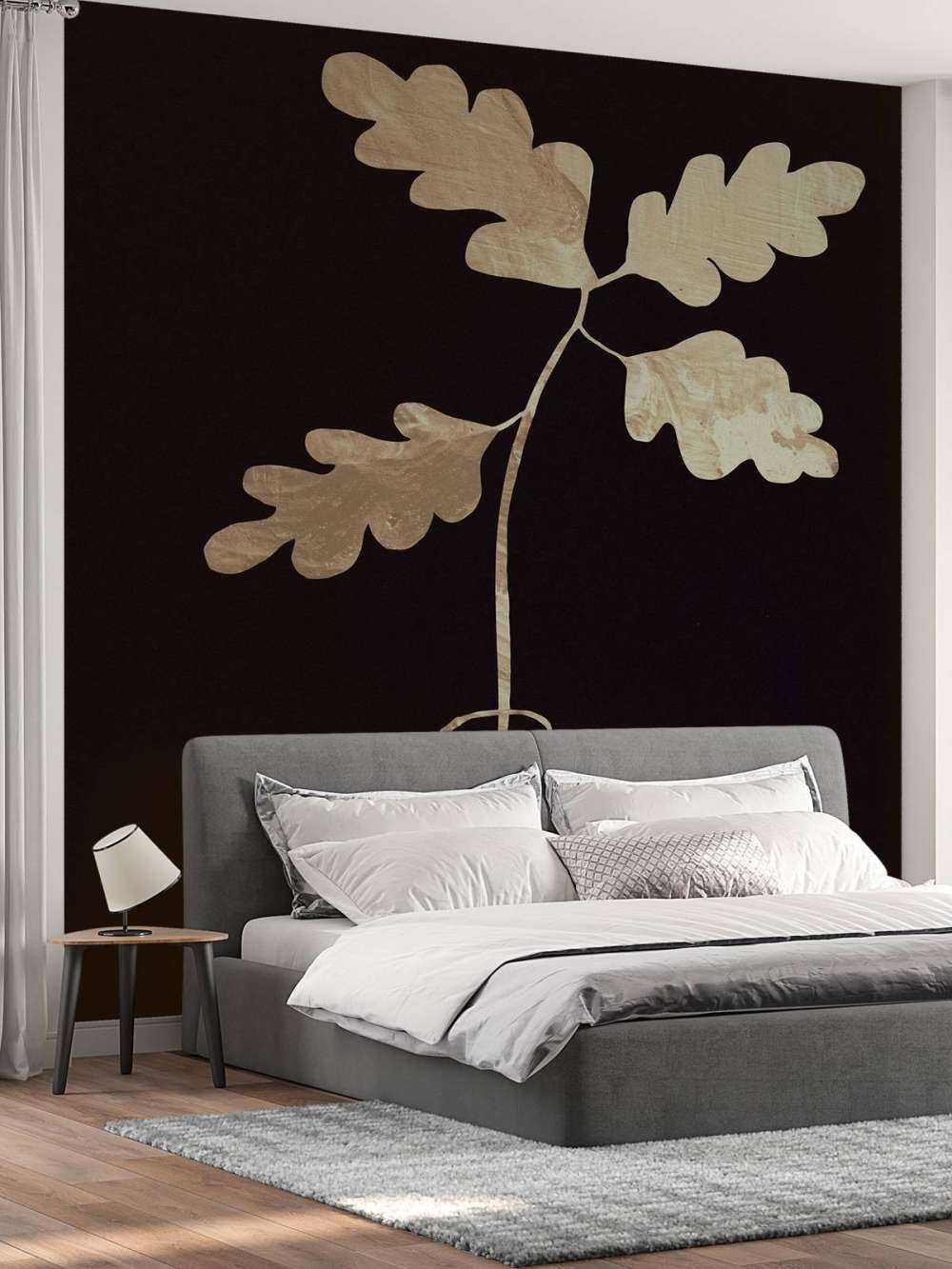 Leaves in vase_gold