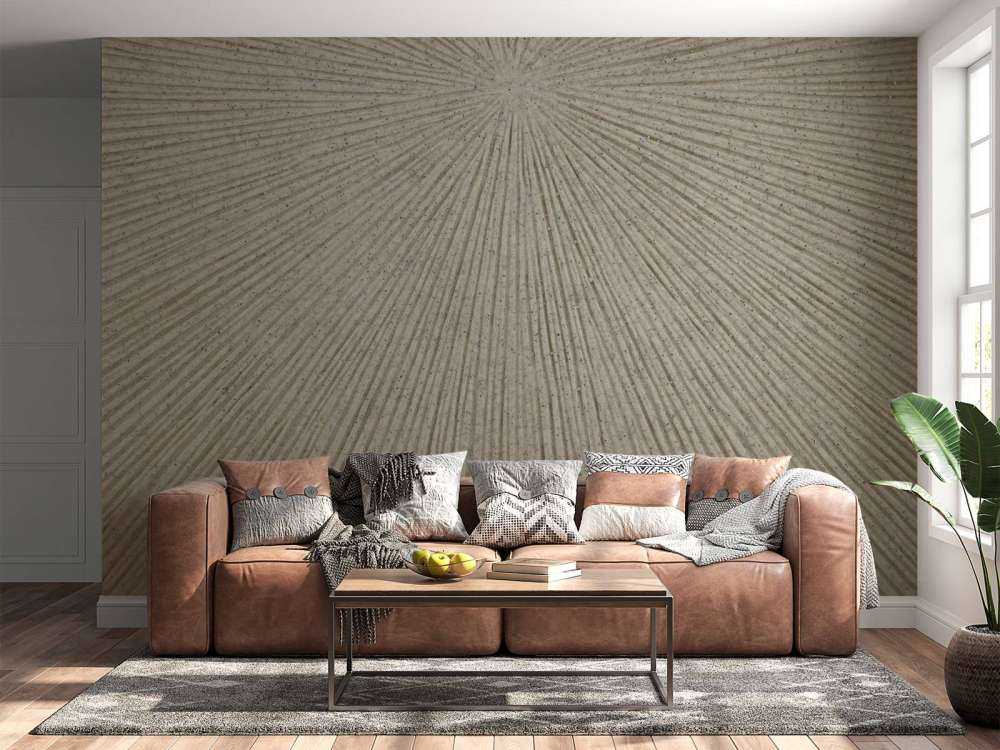 Structure with lines in sand color