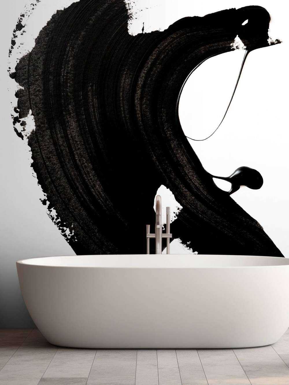 Black abstract Stroke