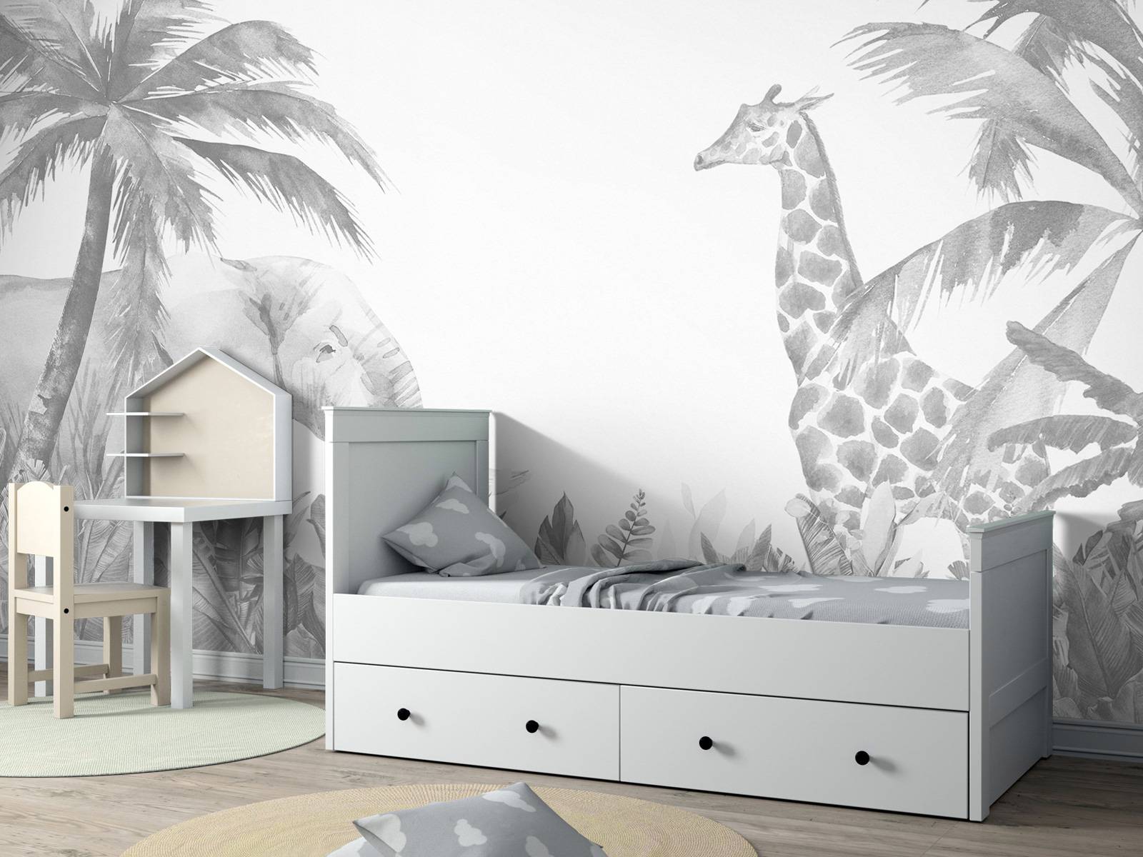 Cheerful jungle animals